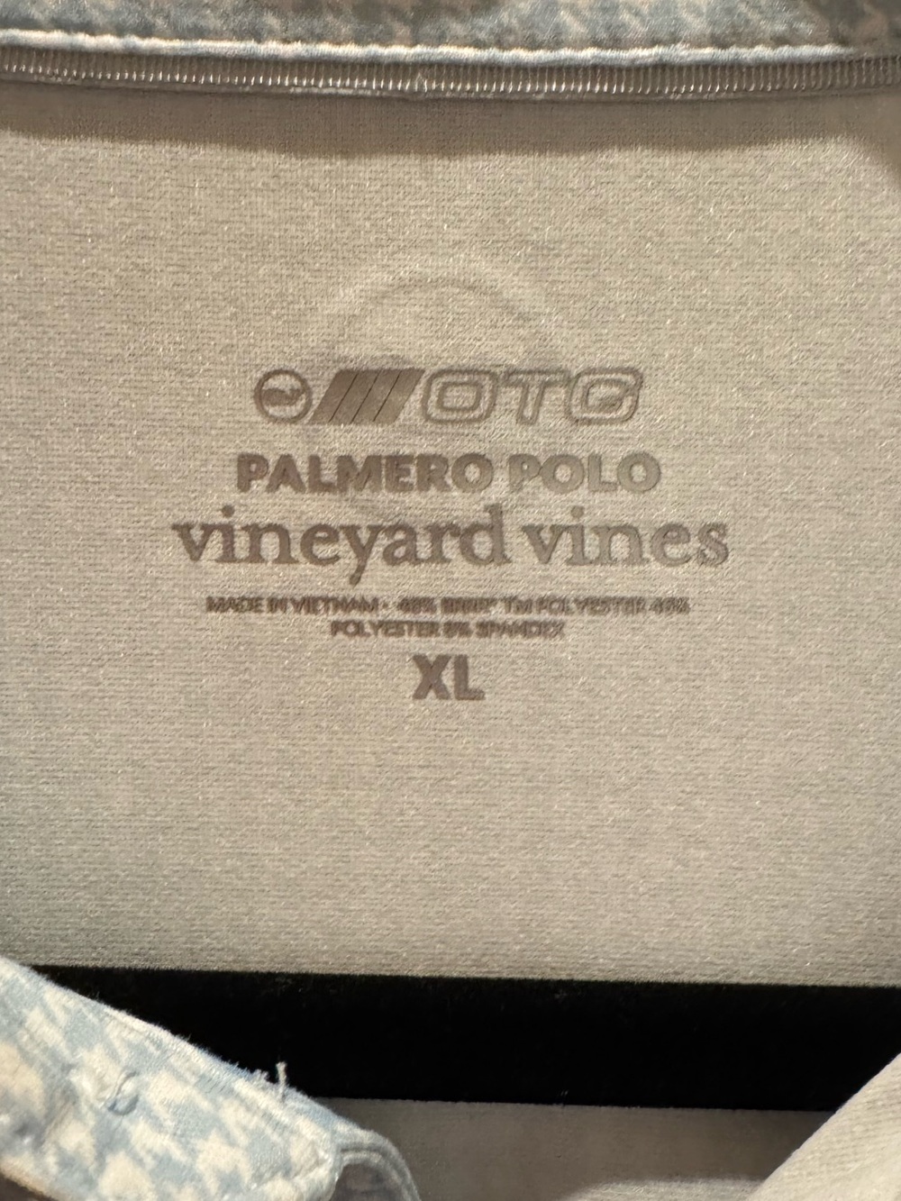 Vineyard Vine Palermo Men's Light Blue Micro-Pattern Performance Golf Polo XL - Picture 3 of 10